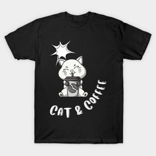 cat and coffee T-Shirt